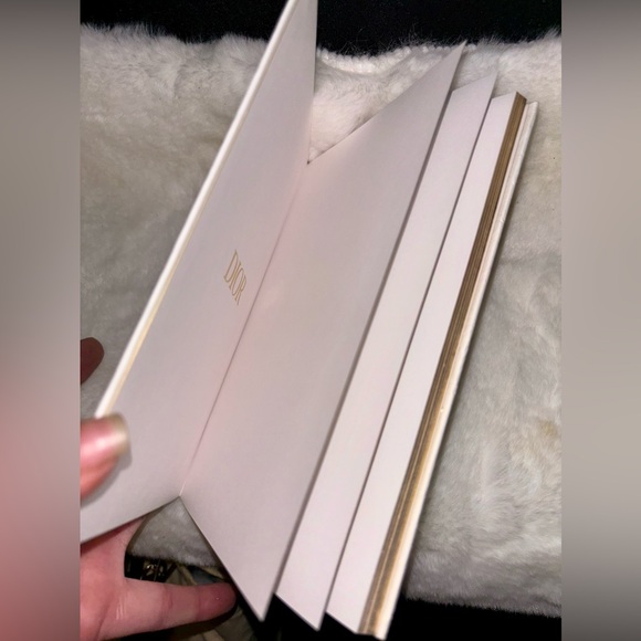DIOR J’adore White Embossed Blank Journal Notebook with Gold Edges | NEW - Picture 6 of 6